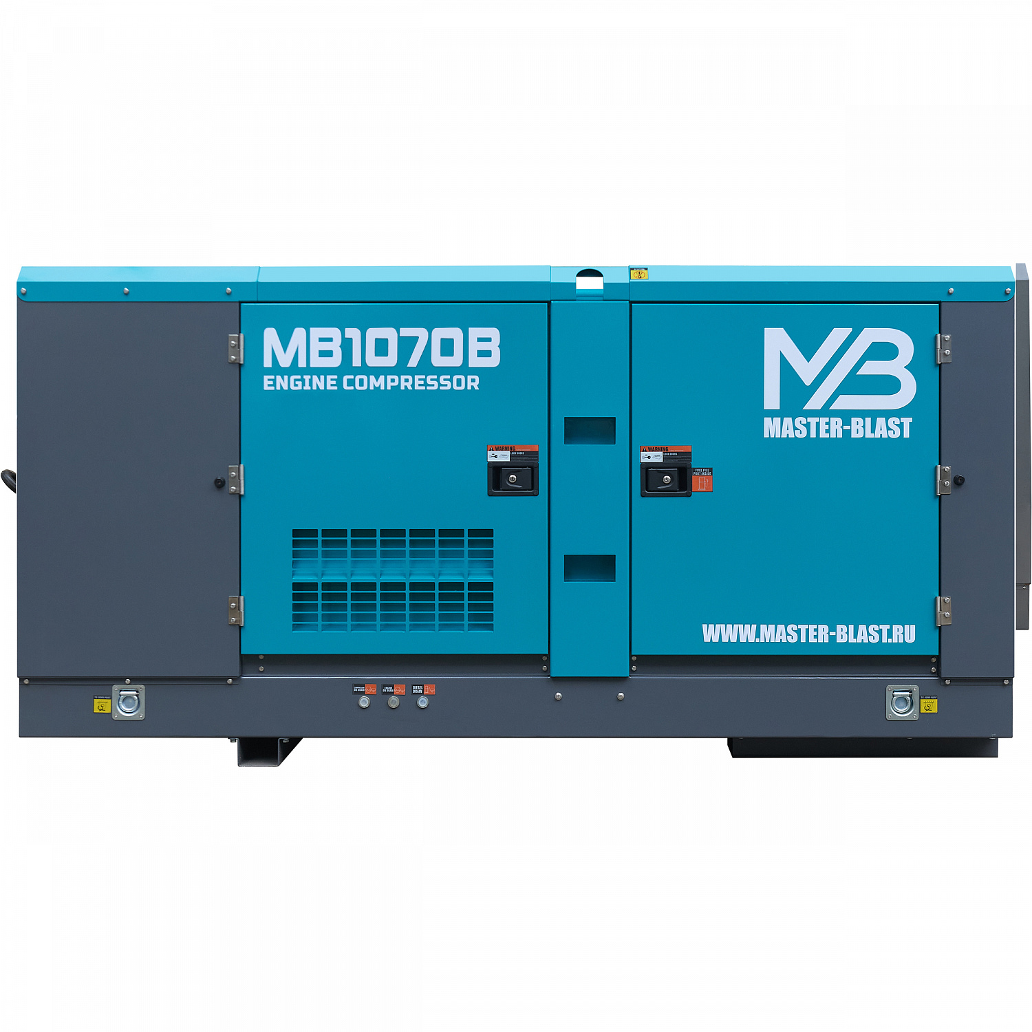 Винтовой дизельный компрессор Master Blast MB1070B-25+AC на раме