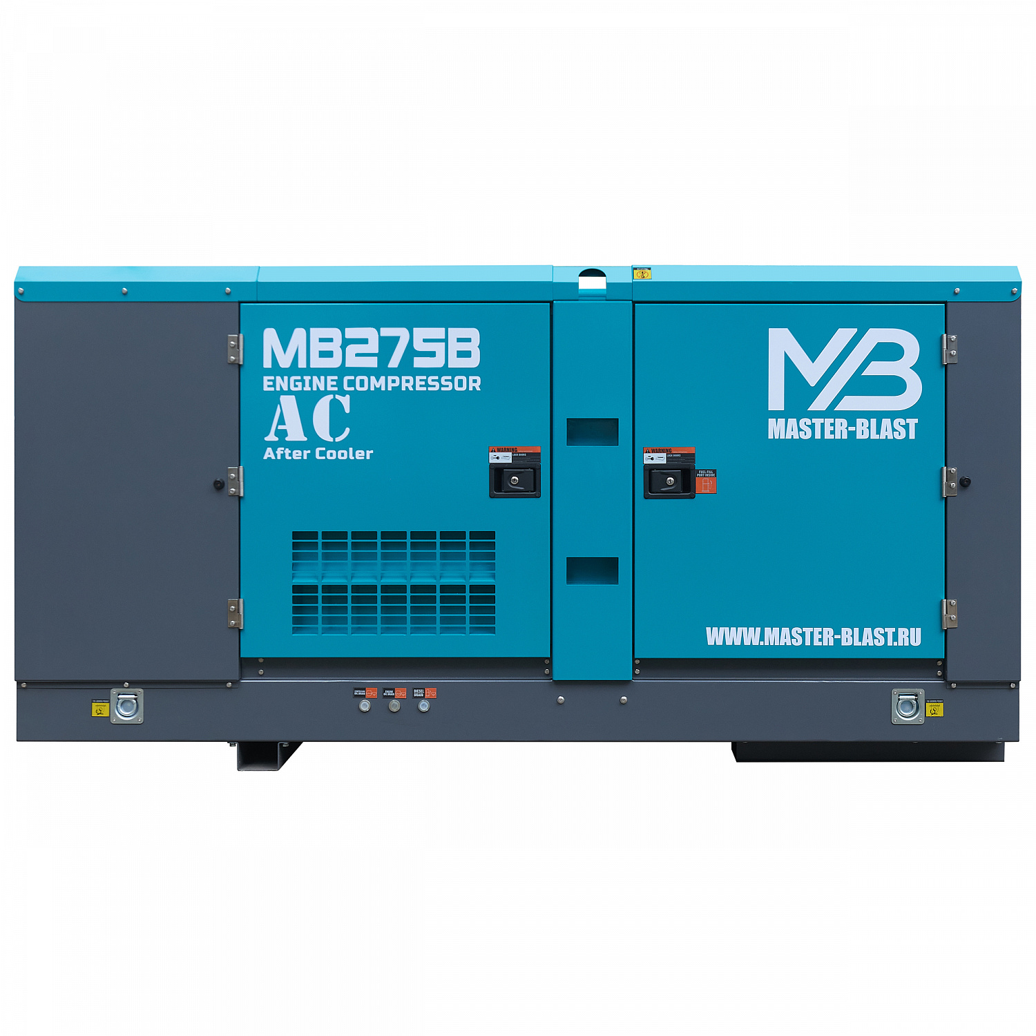 Винтовой дизельный компрессор Master Blast MB275B-12+AC на раме