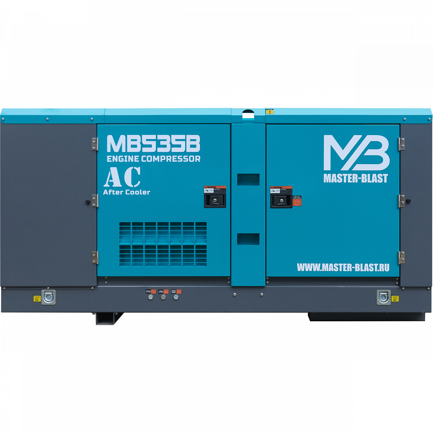 Винтовой дизельный компрессор Master Blast MB655B-10+AC на раме