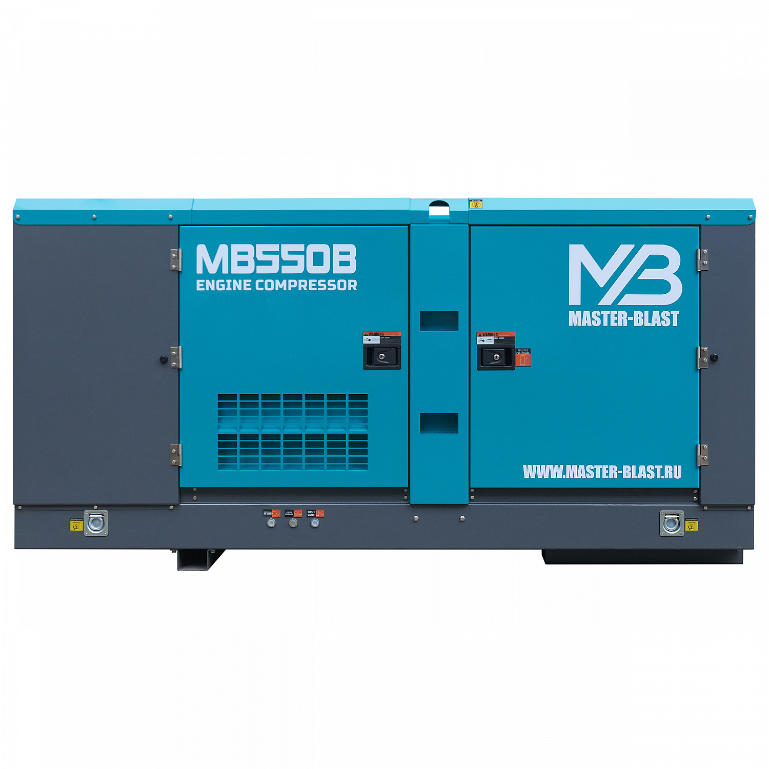 Винтовой дизельный компрессор Master Blast MB550B-7+AC на раме
