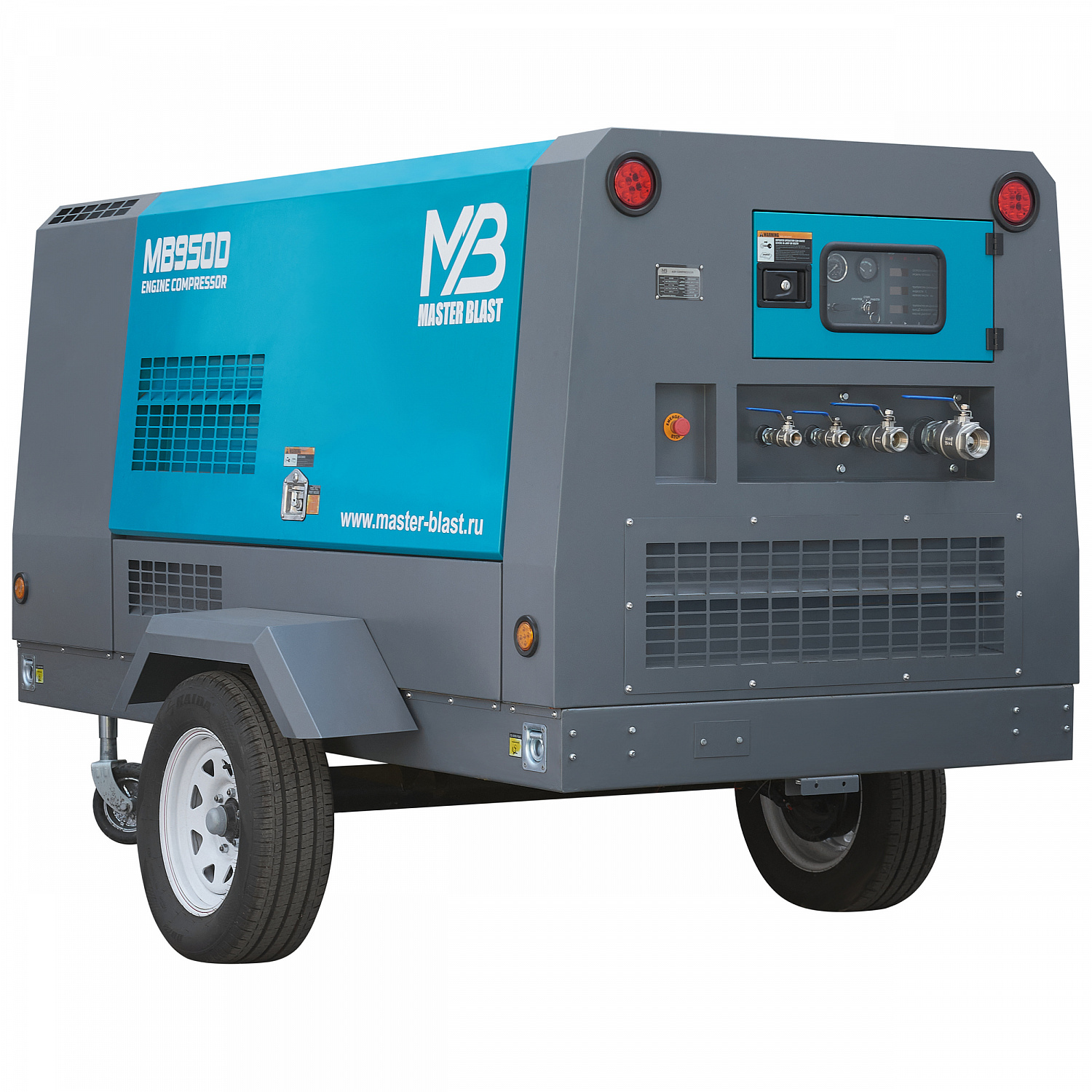 Винтовой дизельный компрессор Master Blast MB950D-10 на шасси