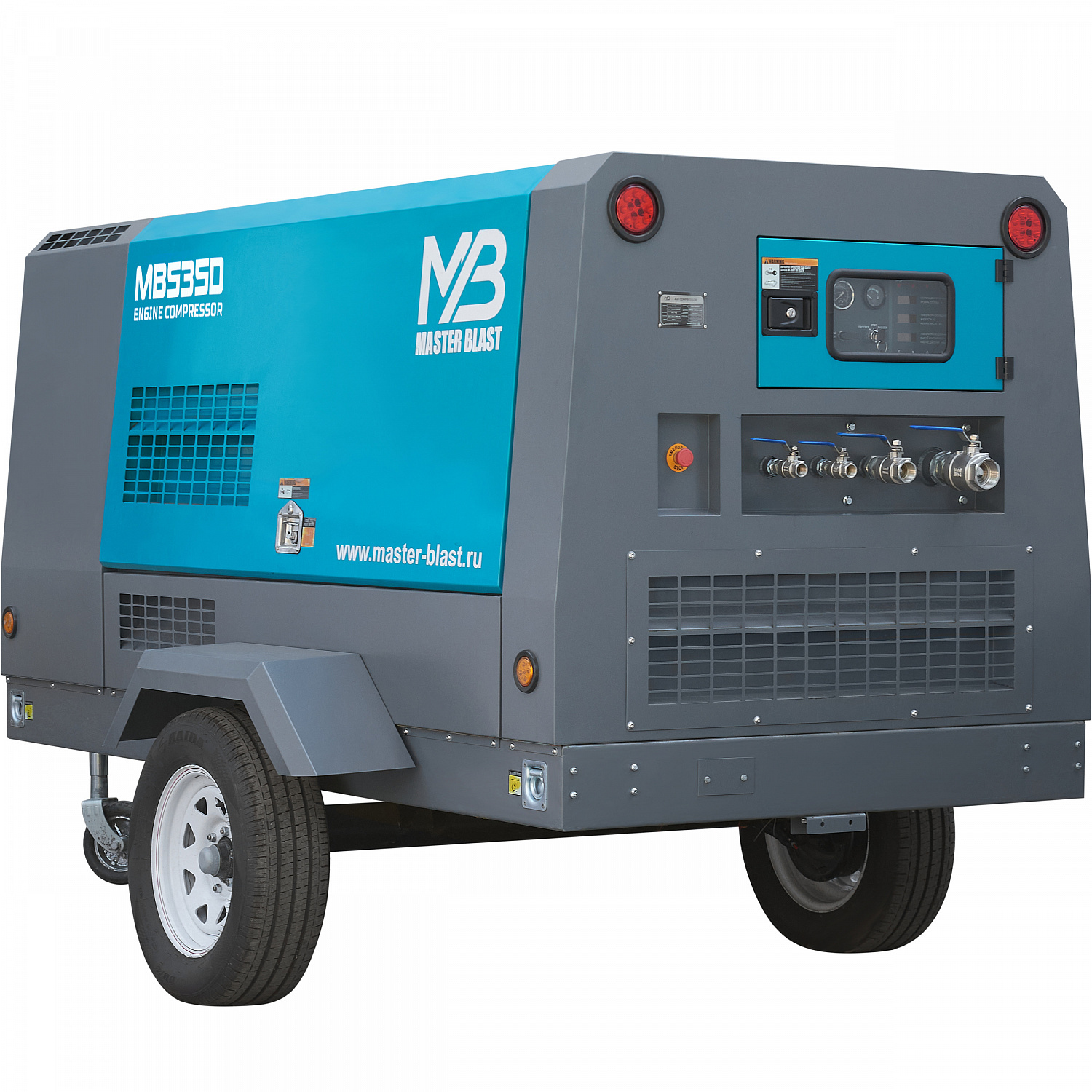 Винтовой дизельный компрессор Master Blast MB600D-12 на шасси