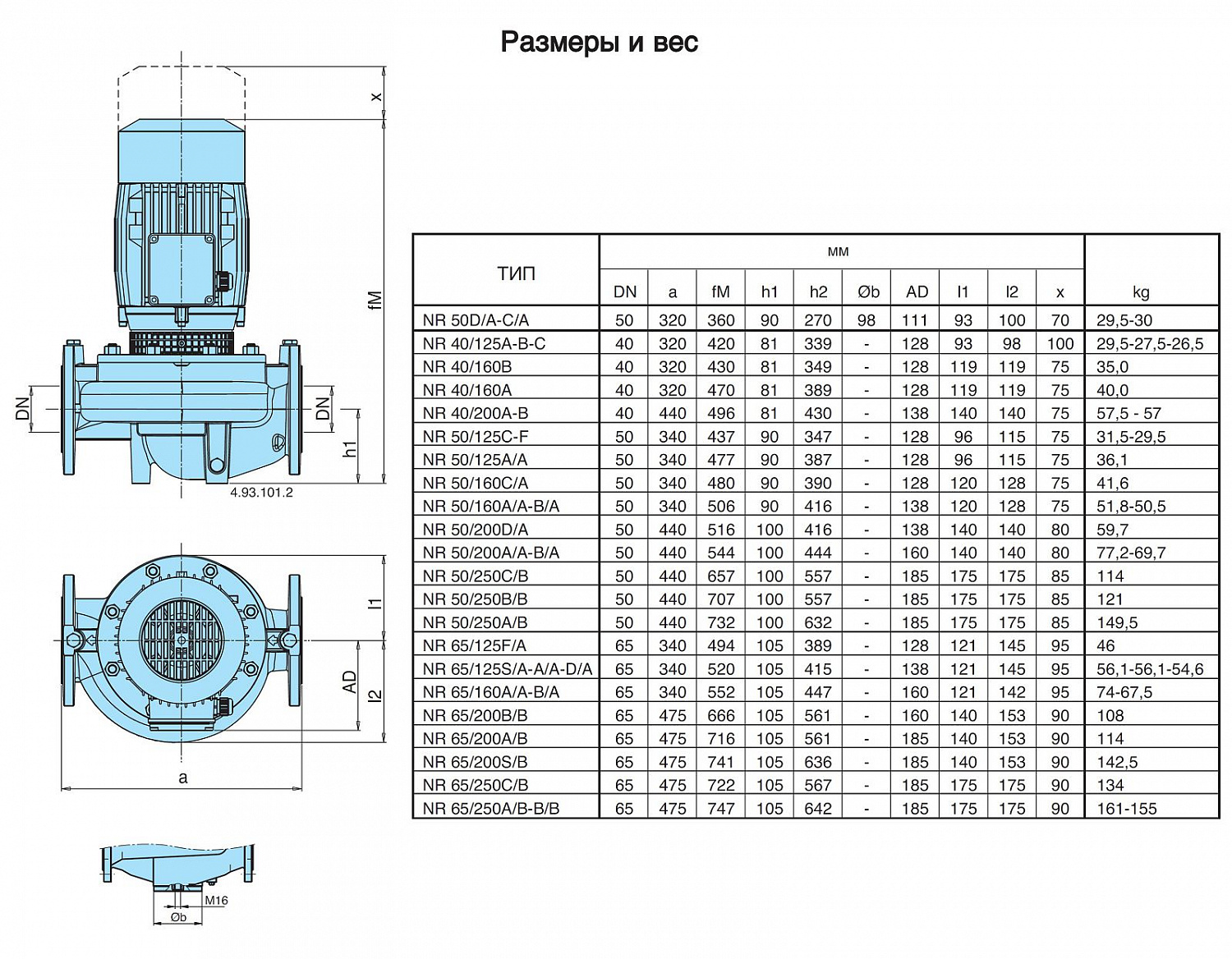 Циркуляционный насос Calpeda NR 50C/B