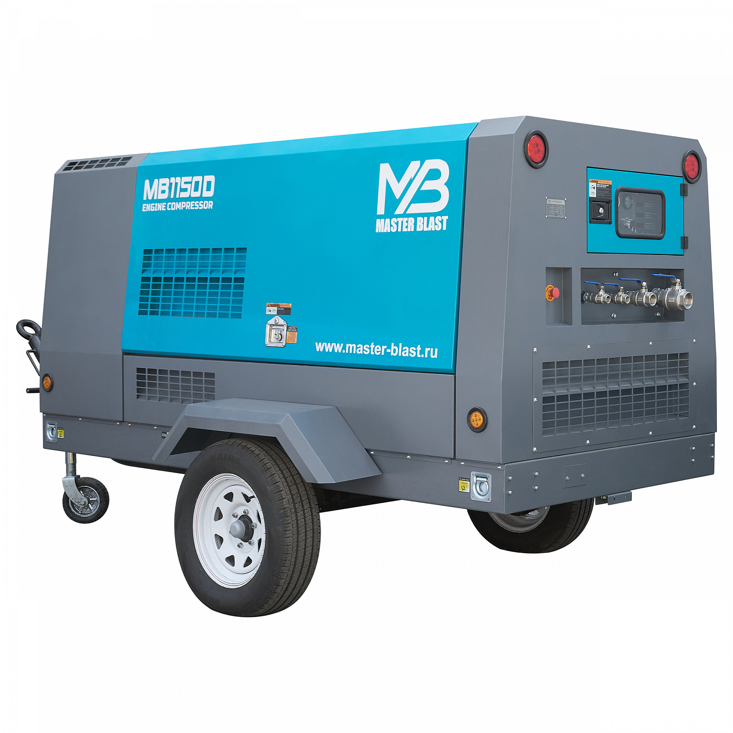 Винтовой дизельный компрессор Master Blast MB1000D-31+AC на шасси